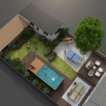 Ferienhaus Chezdamdam - La Du Thar - 300m Piscine Babyfoot Arcade Pingpong Petanque