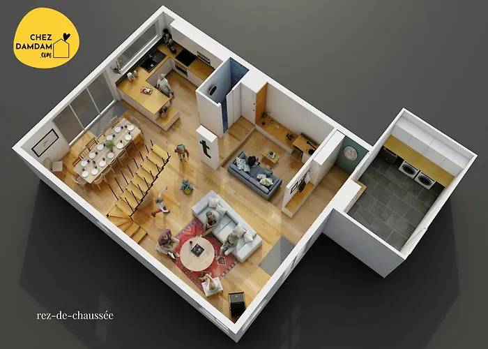 Prázdninový dům Chezdamdam - La Du Thar - 300m Piscine Babyfoot Arcade Pingpong Petanque